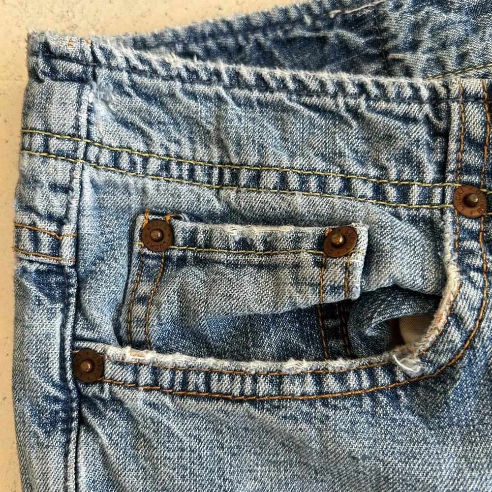 Y2K Lucky Brand Cropped Capris Straight Leg Jeans 90s Vintage Granola Girl - Picture 7 of 12